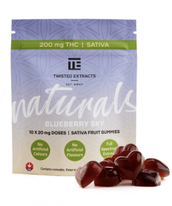 Twisted Naturals – Blueberry Sky Twisted Naturals Gummies (200mg THC, Sativa)